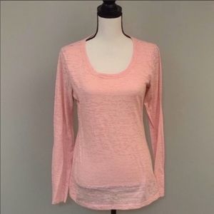 Maurices pink burnout long sleeve top